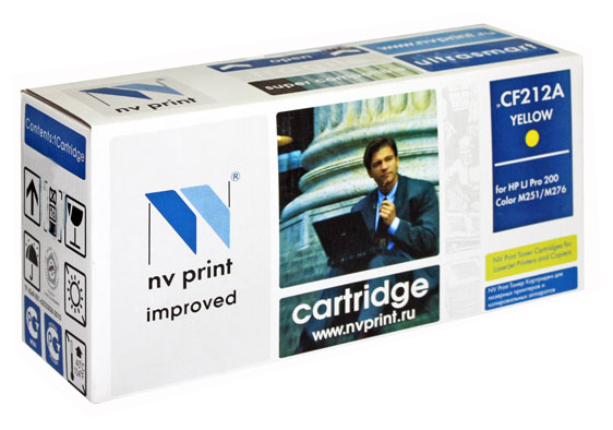 Картридж NVP совместимый HP CF212A/Canon 731 Yellow LaserJet Color Pro M251n/M251nw/M276n/M276nw/Canon LBP-7100Cn/7110Cw (1800k), купить в Краснодаре