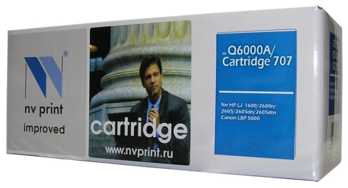 Картридж NVP совместимый Premium HP Q6000A/Canon 707PR Black для LaserJet Color 1600/2600n/2605/2605dn/2605dtn/Canon i-SENSYS LBP-5000/5100 (2500k), купить в Краснодаре