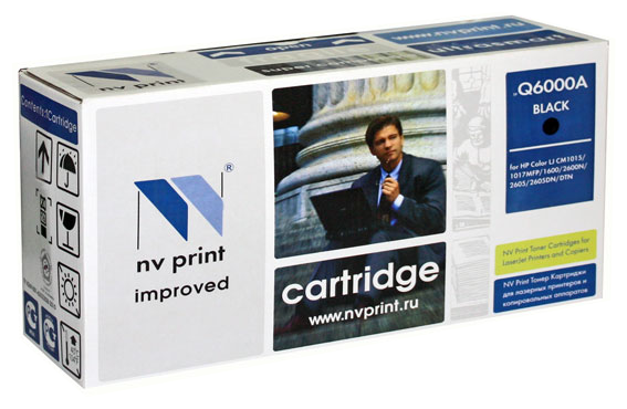 Картридж NVP совместимый Premium HP Q6000A/Canon 707PR Black для LaserJet Color 1600/2600n/2605/2605dn/2605dtn/Canon i-SENSYS LBP-5000/5100 (2500k), купить в Краснодаре