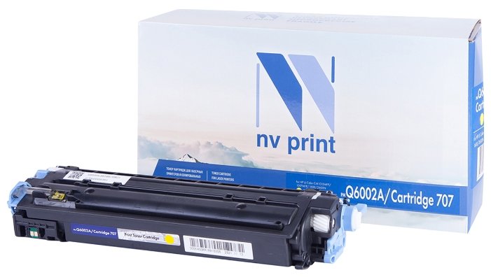 Картридж NVP совместимый Premium HP Q6002A/Canon 707PR Yellow для LaserJet Color 1600/2600n/2605/2605dn/2605dtn/Canon i-SENSYS LBP-5000/5100 (2000k), купить в Краснодаре