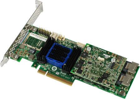 Контроллер Adaptec ASR-6805 (PCI-E v2 x8, LP) SGL SAS 6G, RAID 0,1,10,5,6,50,8port(int2*SFF8087), 512Mb onboard,Каб.отдельно