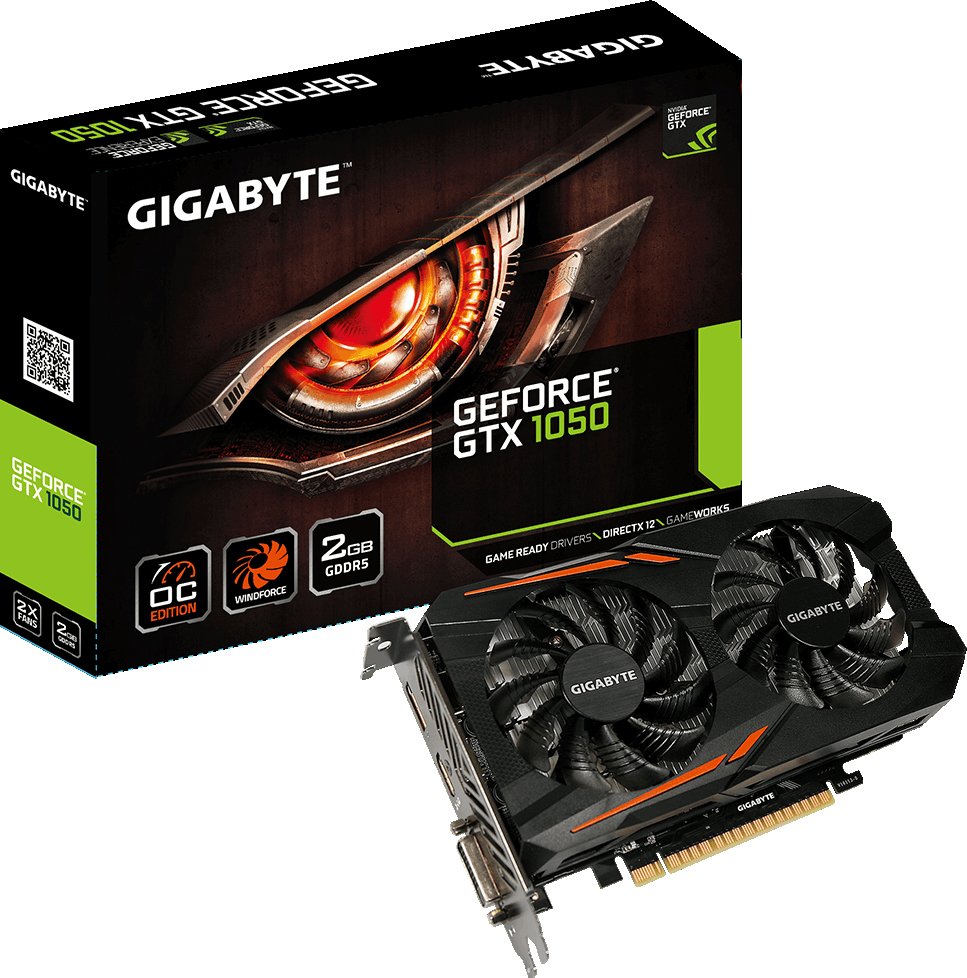 Видеокарта Gigabyte GV-N1050OC-2GD, купить в Краснодаре