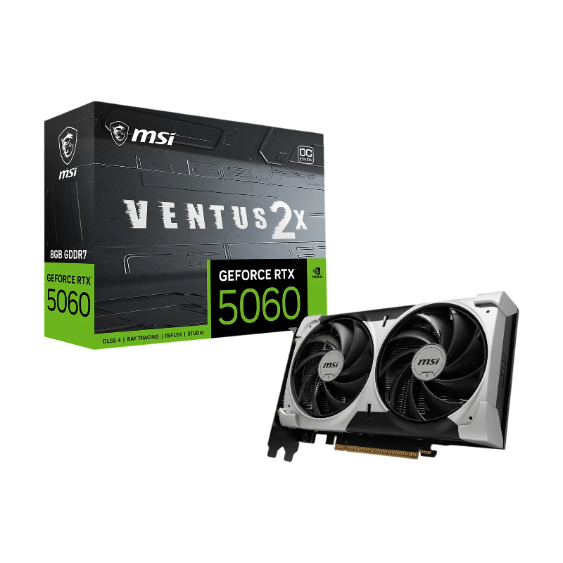 Видеокарта MSI GeForce RTX 5060 8G VENTUS 2X OC V1
