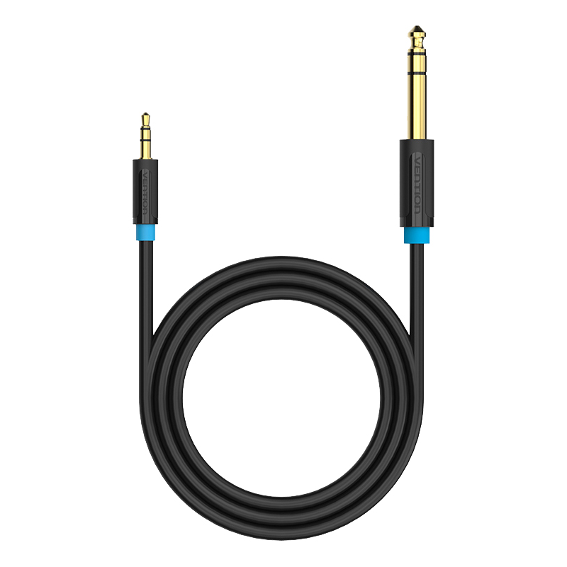 Кабель Vention аудио Jack 6,5 mm M Кабель Vention jack 6.5 mm(m)/mini jack 3.5 mm(m) - 1.5 м (BABBG)