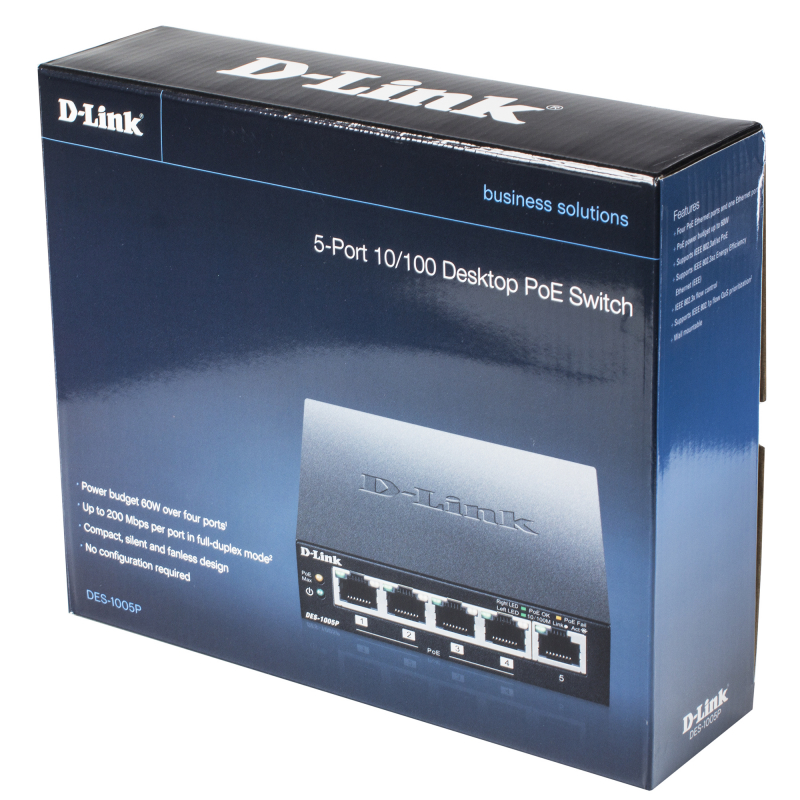 Коммутатор D-Link DES-1005P, купить в Краснодаре