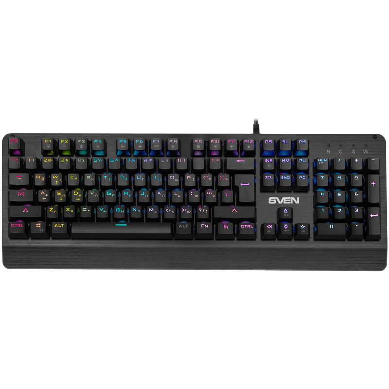 Механическая игровая клавиатура SVEN KB-G9700 (104 кл,+12Fn,RED switch, RGB, мет, корпус) SVEN KB-G9700 (SV-015831)