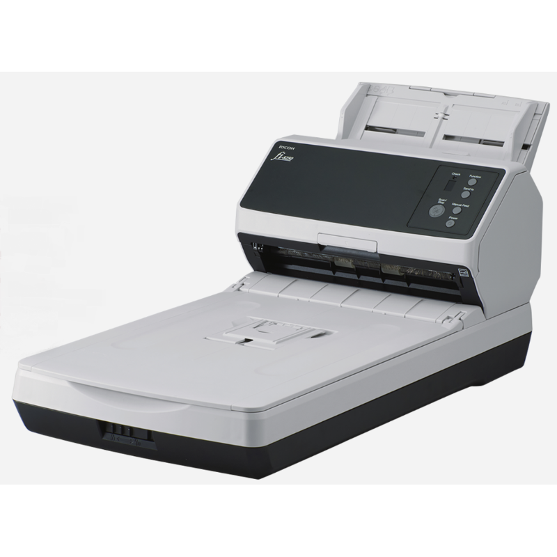 Ricoh(PFU) fi-8250 Документ сканер А4, двухсторонний, 50 стр/мин, автопод. 100 листов, cо встроенным планшетом, USB 3.2, Gigabit Ethernet Fujitsu fi-8250 (PA03810-B601)
