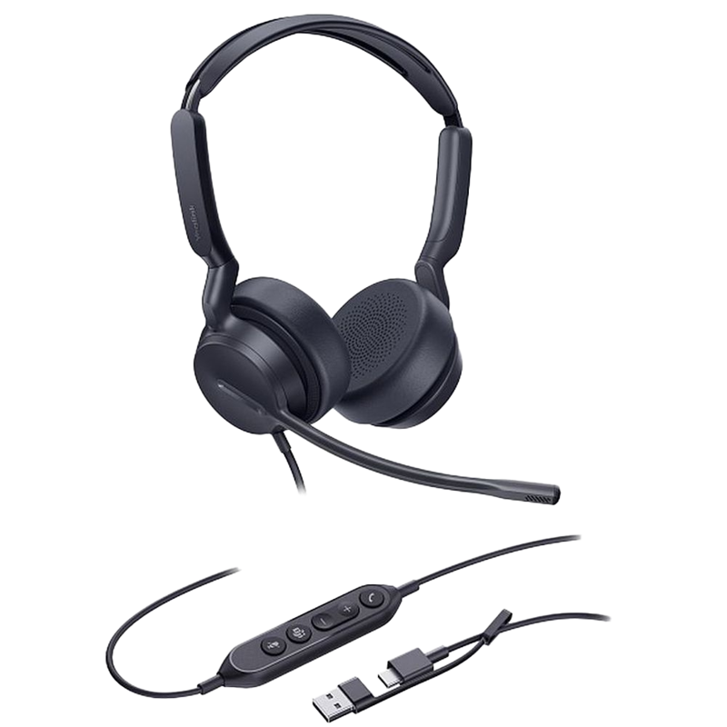 Гарнитура проводная Yealink UH42 Dual UC USB-C/A