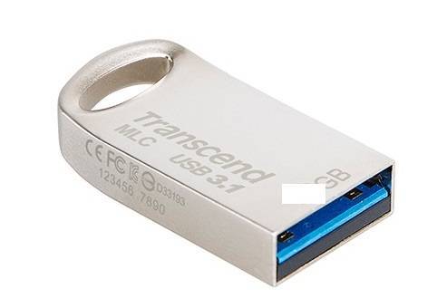 Флеш накопитель 32GB Transcend JetFlash 710, USB 3.1, Металл Серебро