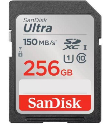 Флеш карта SD 256GB SanDisk SDXC Class 10 UHS-I Ultra 150MB/s, купить в Краснодаре