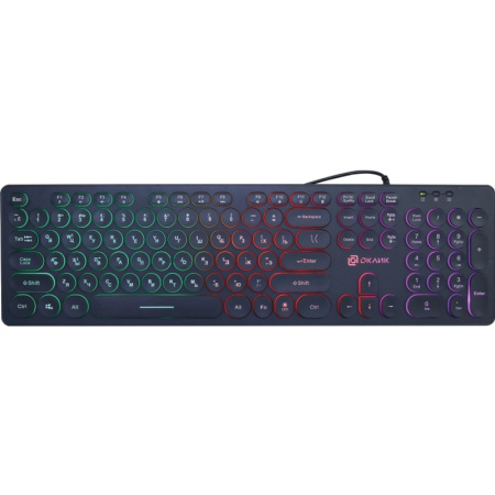 Клавиатура Oklick 420MRL черный USB slim Multimedia LED Oklick 1091226, купить в Краснодаре