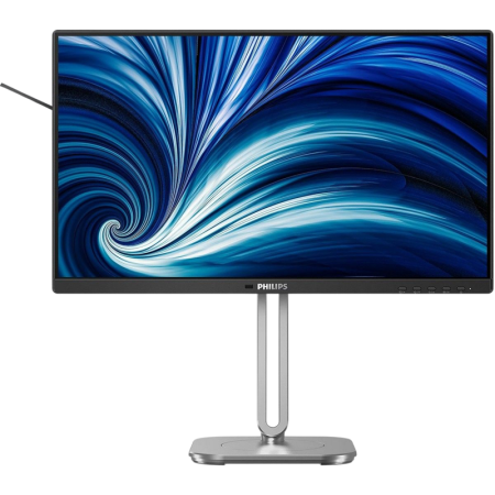 Монитор Philips 24B2N4200 23.8'', 1920x1080, IPS, 120hz, 50M:1, 300cd, 4ms, VGA, HDMI 1.4, DP 1.2, 4xUSB 3.2, Speakers, H. adj 150mm, pivot, VESA, 3Y, Black Philips 24B2N4200, купить в Краснодаре
