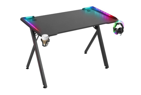 Defender Игровой компьютерный стол Gamer RGB,подвес круж+гарн.,черн,120, купить в Краснодаре