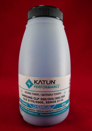 Тонер SAMSUNG CLP 320/325/360/365, CLX 3170/3305, Xerox 6110 Cyan, химический (фл. 45г) Katun фас.Россия, купить в Краснодаре