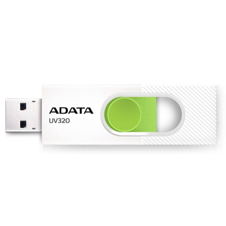 Флеш накопитель 32GB A-DATA UV320, USB 3.2, белый/зеленый, купить в Краснодаре