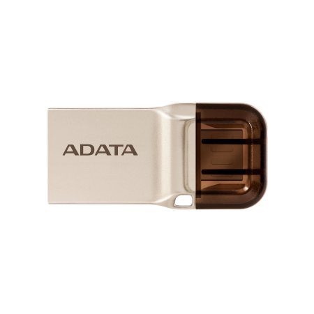 Флеш накопитель 64GB A-DATA DashDrive UC370 OTG, USB 3.1/Type-C, Золотой, купить в Краснодаре