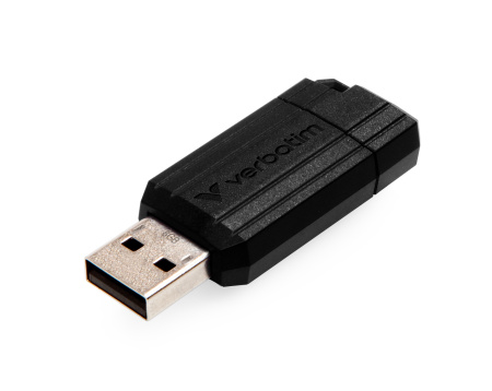Флеш накопитель 8GB Verbatim PinStripe, USB 2.0, Черный, купить в Краснодаре