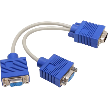 Кабель-разветвитель Разветвитель VCOM VGA M/2 x VGA F (VVG6530-0.2M), купить в Краснодаре