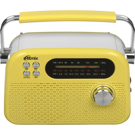 Радиоприёмник портативный RITMIX RPR-045 Лимонный, купить в Краснодаре