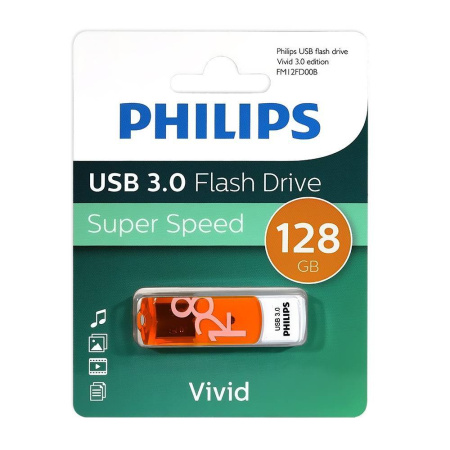 Флеш накопитель 128GB PHILIPS VIVID3.0 128GB, USB 3.0, купить в Краснодаре