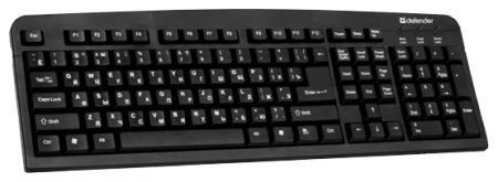 Клавиатура Defender Element HB-520 USB RU,черный,полноразмерная USB, купить в Краснодаре