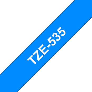 Наклейка ламинированная TZ-E535 (12 мм бел/син, аналог TZ-535)