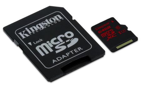 Карта памяти MicroSDXC Kingston SDCA3/64GB, купить в Краснодаре
