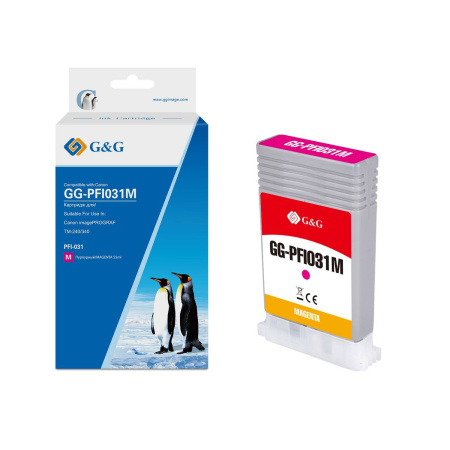 Картридж струйный G&G, аналог Canon PFI031M (6265C001) пурпурный 55ml, купить в Краснодаре