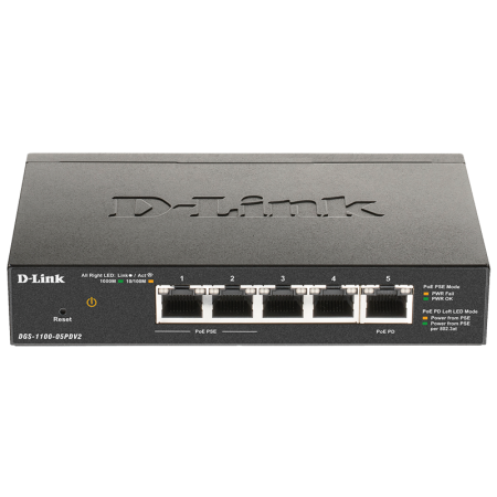 Коммутатор D-Link EasySmart L2 DGS-1100-05PDV2/A1A, купить в Краснодаре