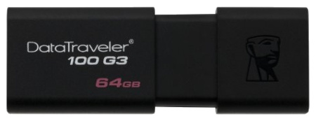 Флешка 64GB Kingston DataTraveler Traveler 100 G3 USB 3.0 черный, купить в Краснодаре