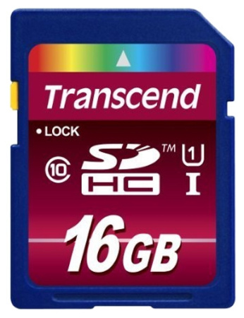 Карта памяти SDHC Transcend TS16GSDHC10U1, купить в Краснодаре