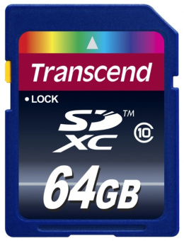 Карта памяти SDXC Transcend TS64GSDXC10, купить в Краснодаре