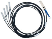 Кабель Mellanox Mellanox® passive copper hybrid cable, ETH 40GbE to 4x10GbE, QSFP to 4xSFP+, 5m, купить в Краснодаре