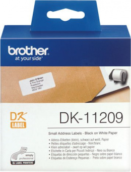 Малые адресные наклейки Brother DK11209, 29x62 мм (800шт), купить в Краснодаре