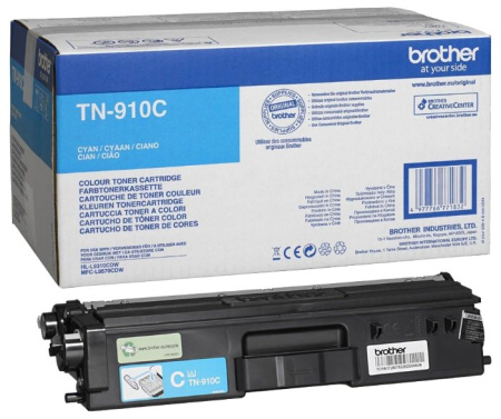 Картридж Brother TN-910C голубой для MFC-L9570CDW (TN910C), купить в Краснодаре
