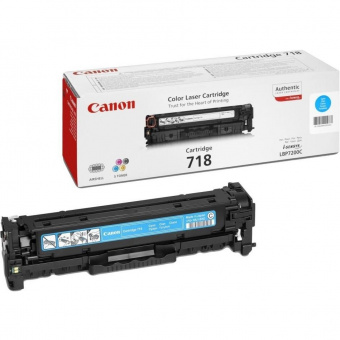 Тонер-картридж 718 C голубой Canon LBP 72../76../MF 83../85.. (2900 стр.), купить в Краснодаре