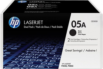 Тонер-картридж набор из 2 шт HP LaserJet CE505A Dual Pack черный, купить в Краснодаре