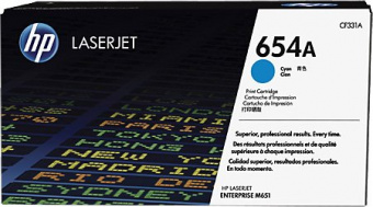 Тонер-картридж HP 654A голубой LaserJet, купить в Краснодаре