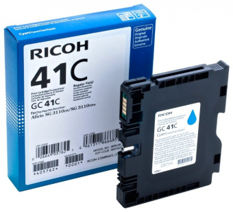 Картридж гелевого принтера большой емкости GC41C голубой Ricoh Aficio 3110DN/DNw/SFNw/3100SNw/7100DN (2200стр), купить в Краснодаре