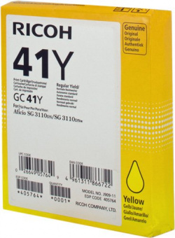 Картридж гелевого принтера большой емкости GC41Y жёлтый Ricoh Aficio 3110DN/DNw/SFNw/3100SNw/7100DN (2200стр), купить в Краснодаре