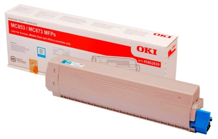 Tонер-картридж голубой (7,3К) OKI MC853/873, купить в Краснодаре