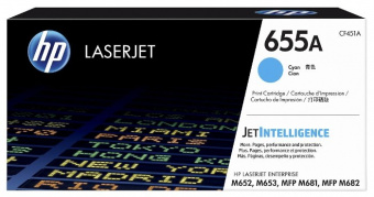 Картридж HP 655A Cyan для HP CLJ M652/M653/MFP M681/M682 (CF451A) 10500 стр, купить в Краснодаре