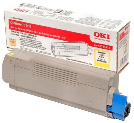 Тонер-картридж желтый 5000 стр. OKI C5800/5900/5550MFP, купить в Краснодаре