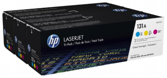 Тонер-картридж набор из 3 шт Hewlett Packard 131A CYM Tri-Pack Laserjet, купить в Краснодаре