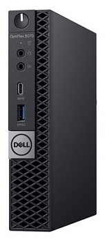 Компьютер Dell OptiPlex 5070 Dell Optiplex 5070 SFF Intel Core i5 9500(3Ghz)/8192Mb/1000Gb/DVDrw/Int:Intel UHD Graphics 630/war 3y/5.26kg/black/W10Pro (5070-4791)