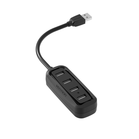 Концентратор Vention USB 2.0 на 4 порта Черный Vention VAS-J43-B015, купить в Краснодаре