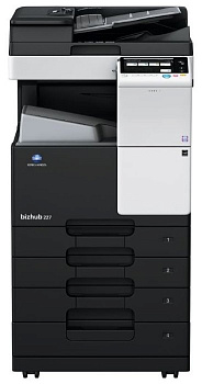 Аппарат монохромный Konica-Minolta bizhub 227 (МФУ) (необходимо добавить крышку/автоподатчик и тонер)