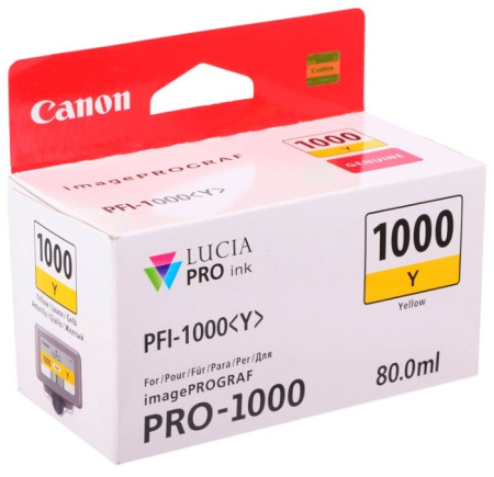 Картридж Canon PFI-1000 Y, купить в Краснодаре