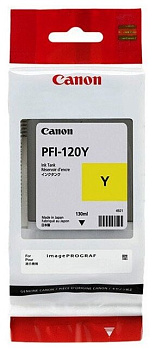 Картридж Canon PFI-120Y (yellow), 130 мл для TM-200/205/300/305