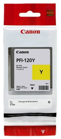Картридж Canon PFI-120Y (yellow), 130 мл для TM-200/205/300/305, купить в Краснодаре